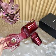YSL La Scandale Wedges Red Patent Leather 10.5cm - 4