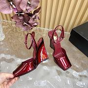YSL La Scandale Wedges Red Patent Leather 10.5cm - 3