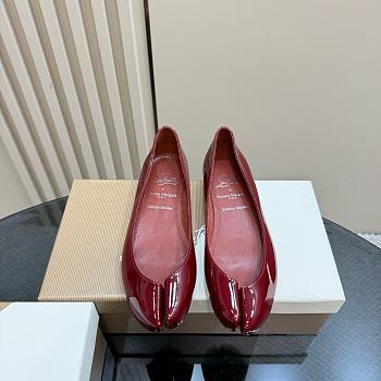 Christian Louboutin Marlougiela Ballerinas Patent Brownie