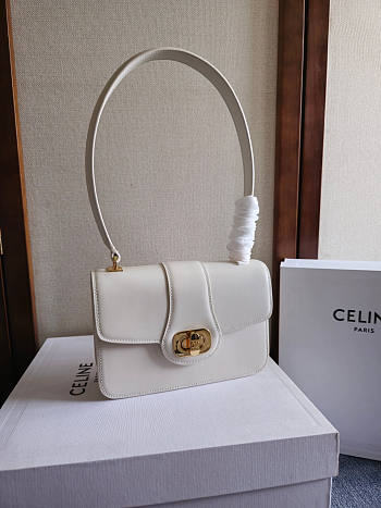 Celine Teen Josephine Bag Calfskin White 18.5x13x5cm