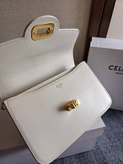 Celine Teen Josephine Bag Calfskin White 18.5x13x5cm - 6