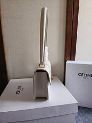 Celine Teen Josephine Bag Calfskin White 18.5x13x5cm - 2