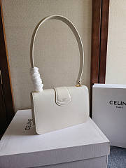 Celine Teen Josephine Bag Calfskin White 18.5x13x5cm - 3