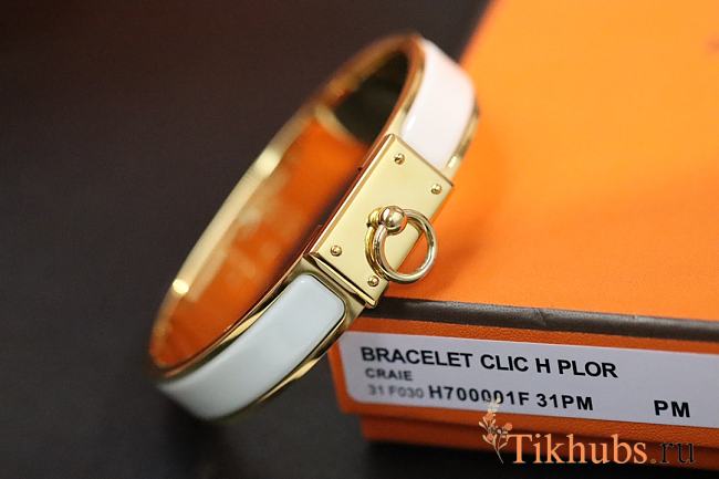 Hermes White Bracelet - 1