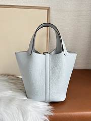 Hermes Picotin Light Blue Silver Bag 18x13x9cm - 4