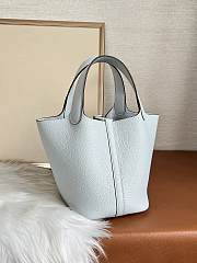 Hermes Picotin Light Blue Silver Bag 18x13x9cm - 2