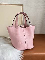 Hermes Picotin Pink Silver Bag 18cm - 2