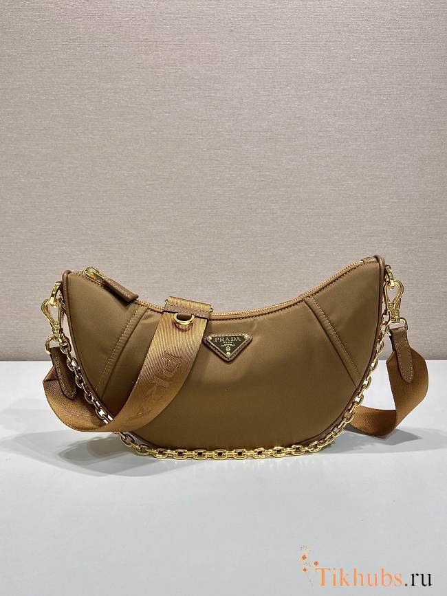 Prada Re-Nylon Shoulder Bag Brown 30x13.5x6cm - 1