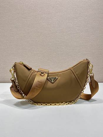 Prada Re-Nylon Shoulder Bag Brown 30x13.5x6cm