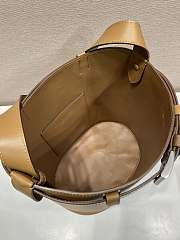 Prada Bucket Bag Belt Buckle Leather Caramel 26.5x29x18cm - 5