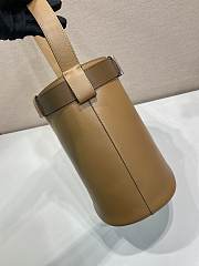 Prada Bucket Bag Belt Buckle Leather Caramel 26.5x29x18cm - 3