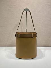 Prada Bucket Bag Belt Buckle Leather Caramel 26.5x29x18cm - 2