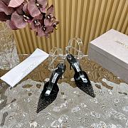 Jimmy Choo Saeda 100 Pumps Crystals Black Heel - 5