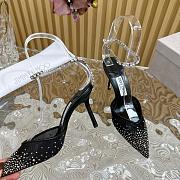 Jimmy Choo Saeda 100 Pumps Crystals Black Heel - 4