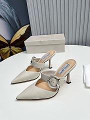 Jimmy Choo Magie 90 White Mule - 4
