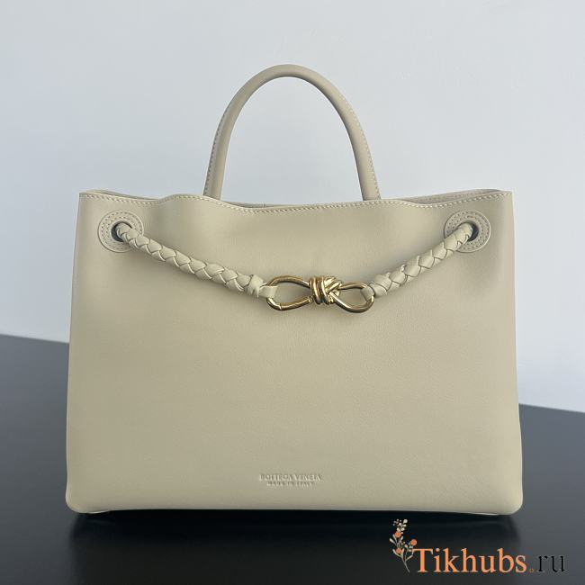 Bottega Veneta Andiamo Bag Beige 32x25x11cm - 1