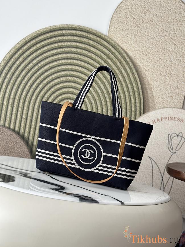 Chanel Coco Mark Denim Shoulder Tote Bag 30x22x14cm - 1