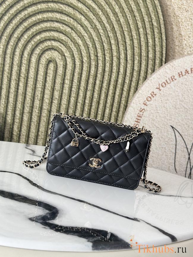 Chanel 25P Wallet On Chain Woc Black Lambskin 19.5x13x3.5cm - 1