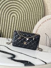 Chanel 25P Wallet On Chain Woc Black Lambskin 19.5x13x3.5cm - 1