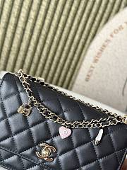 Chanel 25P Wallet On Chain Woc Black Lambskin 19.5x13x3.5cm - 6