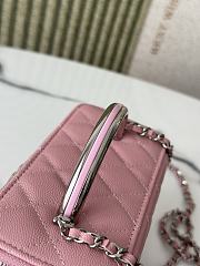 Chanel Top Handle Vanity Case Pink Caviar 17x8x9.5cm - 2