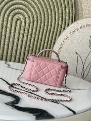 Chanel Top Handle Vanity Case Pink Caviar 17x8x9.5cm - 6