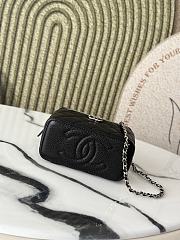 Chanel Top Handle Vanity Case Black Caviar 17x8x9.5cm - 4