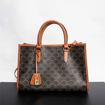 Celine Mini Horizontal Cabas Triomphe Brown 35x22x7cm
