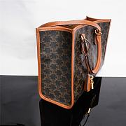 Celine Mini Horizontal Cabas Triomphe Brown 35x22x7cm - 6