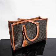 Celine Mini Horizontal Cabas Triomphe Brown 35x22x7cm - 5