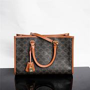 Celine Mini Horizontal Cabas Triomphe Brown 35x22x7cm - 4