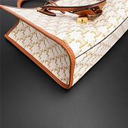 Celine Mini Horizontal Cabas Triomphe White 35x22x7cm - 6