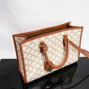 Celine Mini Horizontal Cabas Triomphe White 35x22x7cm - 2