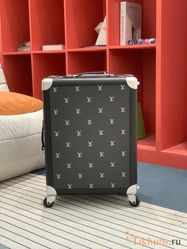 Louis Vuitton LV Vali Rolling Trunk Black Silver 39x55x24cm - 1
