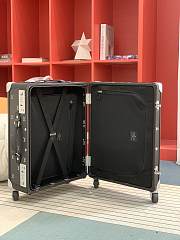 Louis Vuitton LV Vali Rolling Trunk Black Silver 39x55x24cm - 5