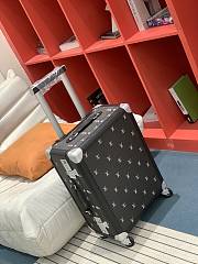 Louis Vuitton LV Vali Rolling Trunk Black Silver 39x55x24cm - 4