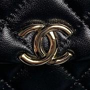 Chanel Clutch With Strap Black Lambskin 16.5x10x5cm - 6