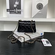 Chanel Clutch With Strap Black Lambskin 16.5x10x5cm - 4
