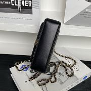 Chanel Clutch With Strap Black Lambskin 16.5x10x5cm - 5