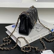 Chanel Clutch With Strap Black Lambskin 16.5x10x5cm - 2