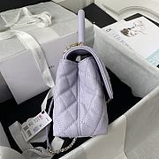 Chanel Coco Handle Flap Bag Light Purple Caviar Gold 24cm - 6
