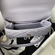 Chanel Coco Handle Flap Bag Light Purple Caviar Gold 24cm - 2