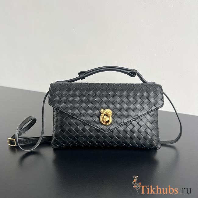 Bottega Veneta Knot Lock Black Bag 25x16x5.5cm - 1
