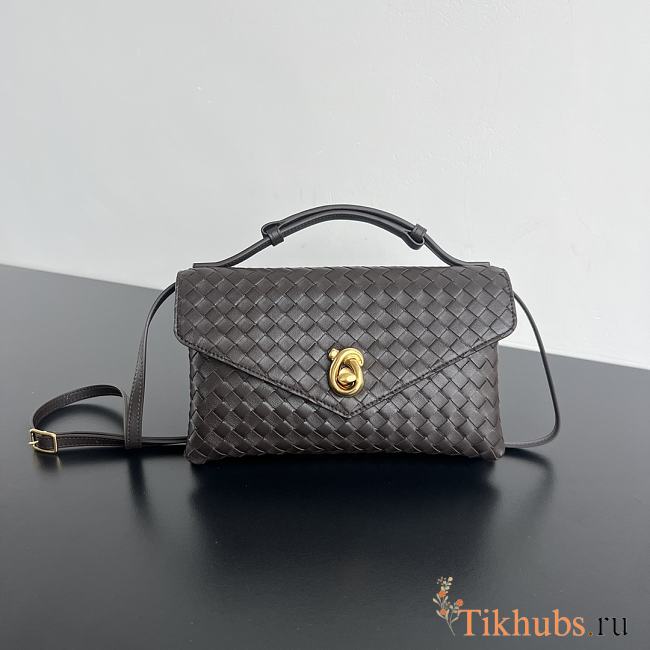 Bottega Veneta Knot Lock Brown Bag 25x16x5.5cm - 1
