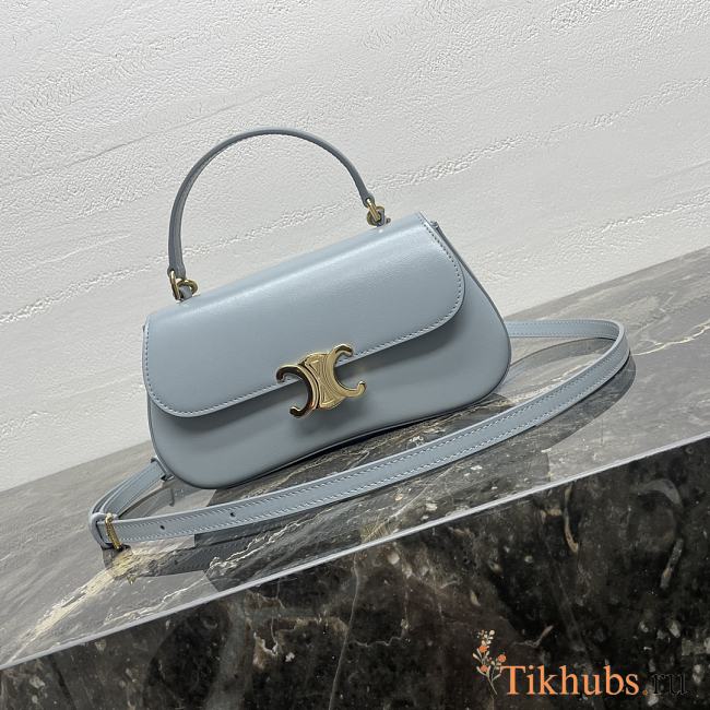 Celine Teen Lola Shiny Calfskin Blue 20x11.5x5cm - 1