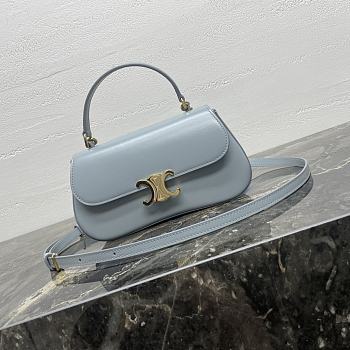 Celine Teen Lola Shiny Calfskin Blue 20x11.5x5cm