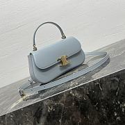 Celine Teen Lola Shiny Calfskin Blue 20x11.5x5cm - 2