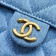 Chanel Cruise 25C Bag Blue Denim Hobo 30x26x14cm - 6