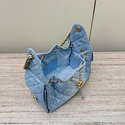 Chanel Cruise 25C Bag Blue Denim Hobo 30x26x14cm - 3