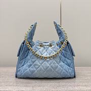 Chanel Cruise 25C Bag Blue Denim Hobo 30x26x14cm - 2